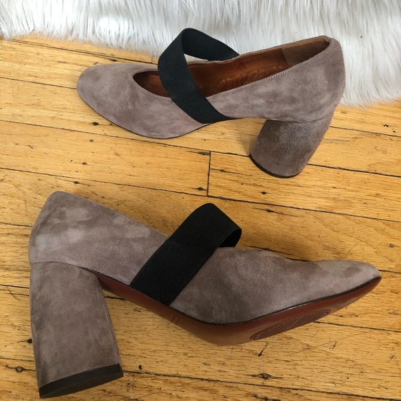 Chie Mihara Seiko Suede Mary Jane Heels 37.5 - Picture 8 of 16
